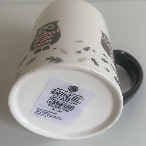 Martha Stewart Collection Winter Holiday Mugs Set of 2 Macy’s 2015 Cat Owl - Picture 12 of 12